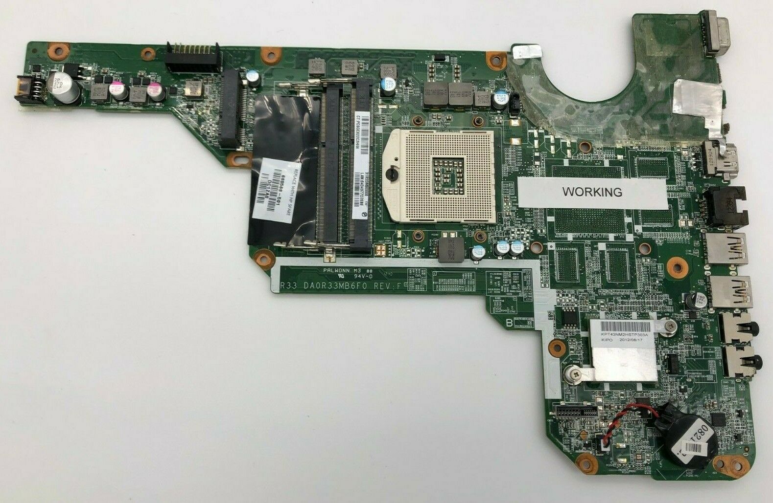 HP Pavilion G6 G7 2000 Motherboard 680568-501 DA0R33MB6F0 Warranty: All items are covered by a 30 day retu