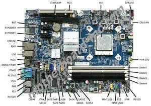 HP Compaq 6000 6005 Pro SFF MT Motherboard 531966-001