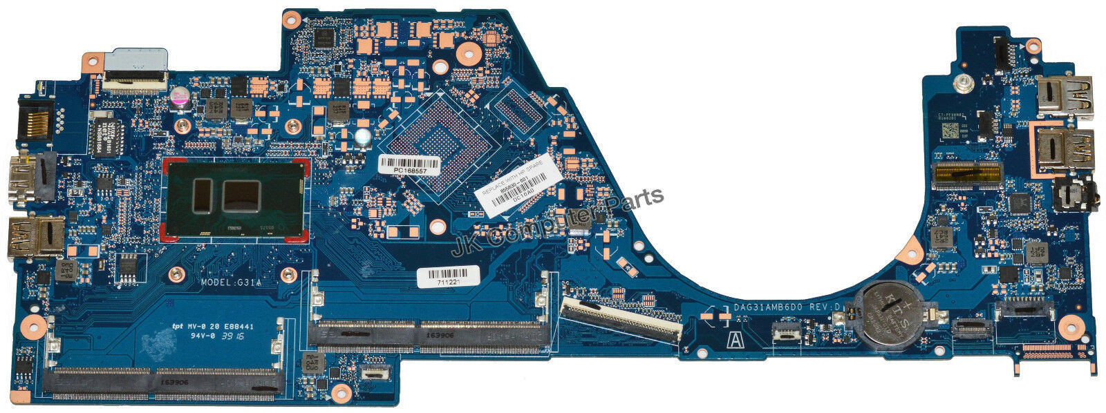 HP 14-AL062NR Laptop Motherboard w/ Intel i5-6200U 2.3GHz CPU 855830-601 CPU Speed: 2.3GHz Compatible CPU Br