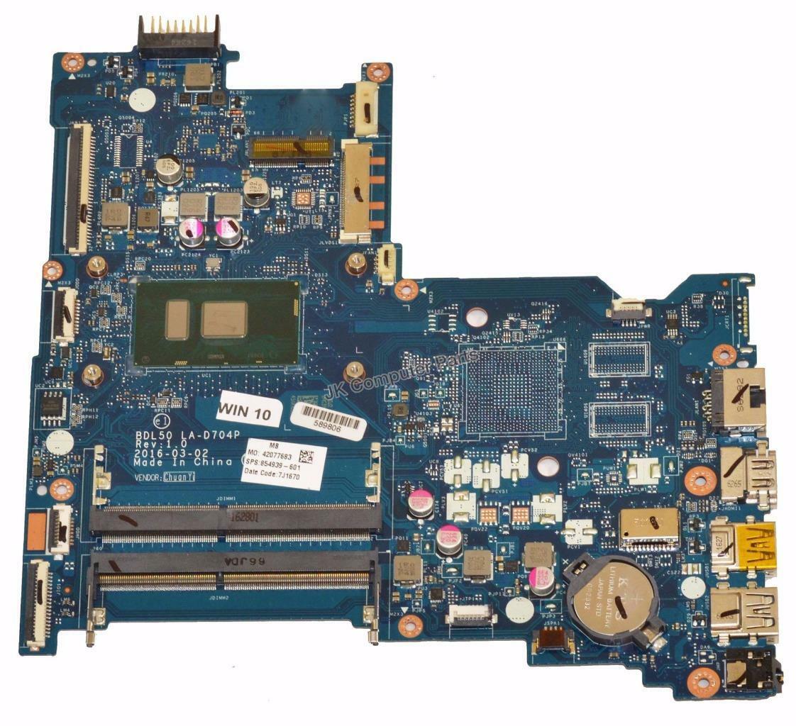 HP 15-AY Laptop Motherboard w/o TS w/ i3-6100U 2.3Ghz CPU 854939-601 Brand: HP Compatible CPU Brand: Intel