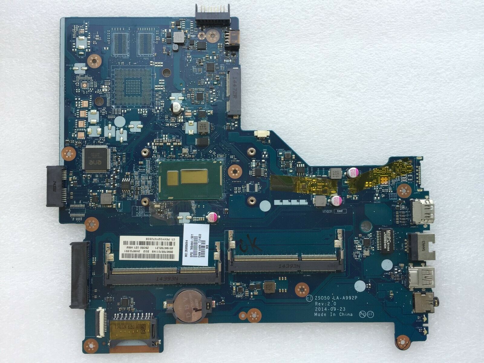 Motherboard For HP Pavilion 15 G 250 G3 laptop 765444-501 LA-A992P Motherboard For HP Pavilion 15 G 250 G3