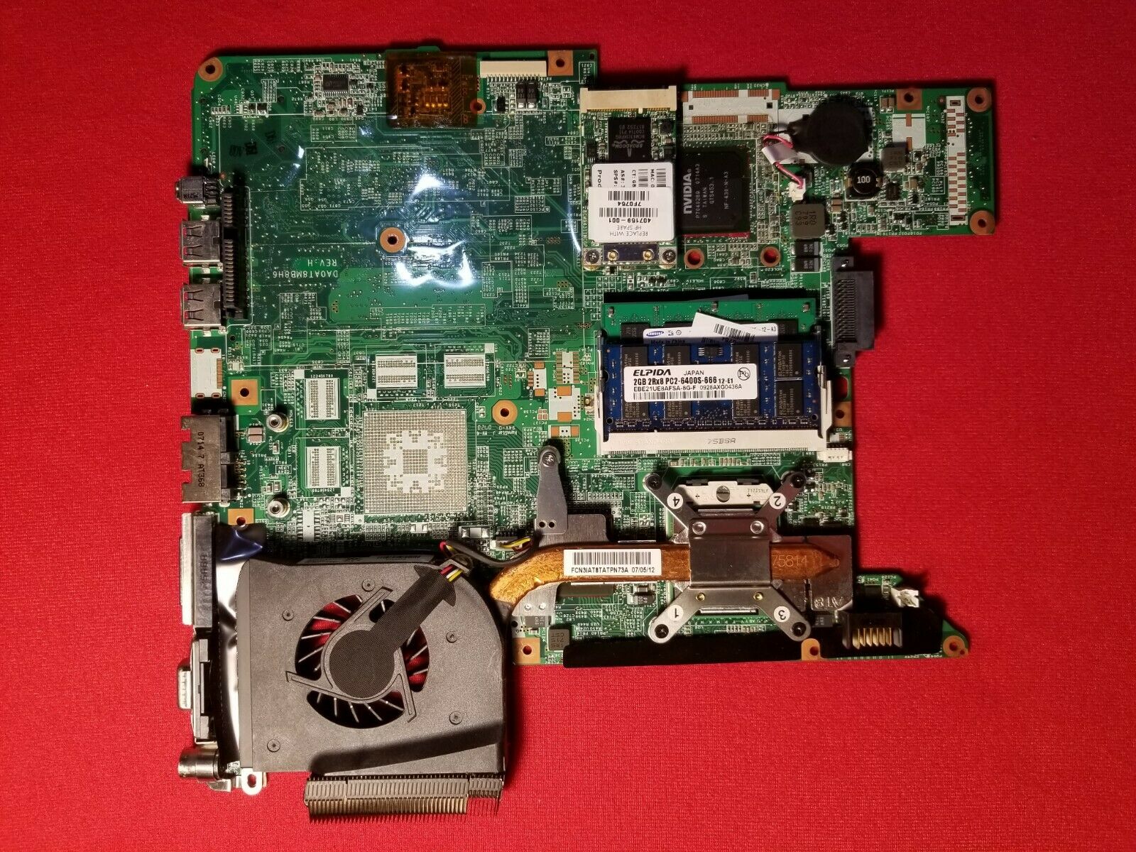 HP Pavilion DV6000-dv6308nr Laptop AMD 64X2 1.60GHz Motherboard Combo 443775-001 Modified Item: No CPU Bran