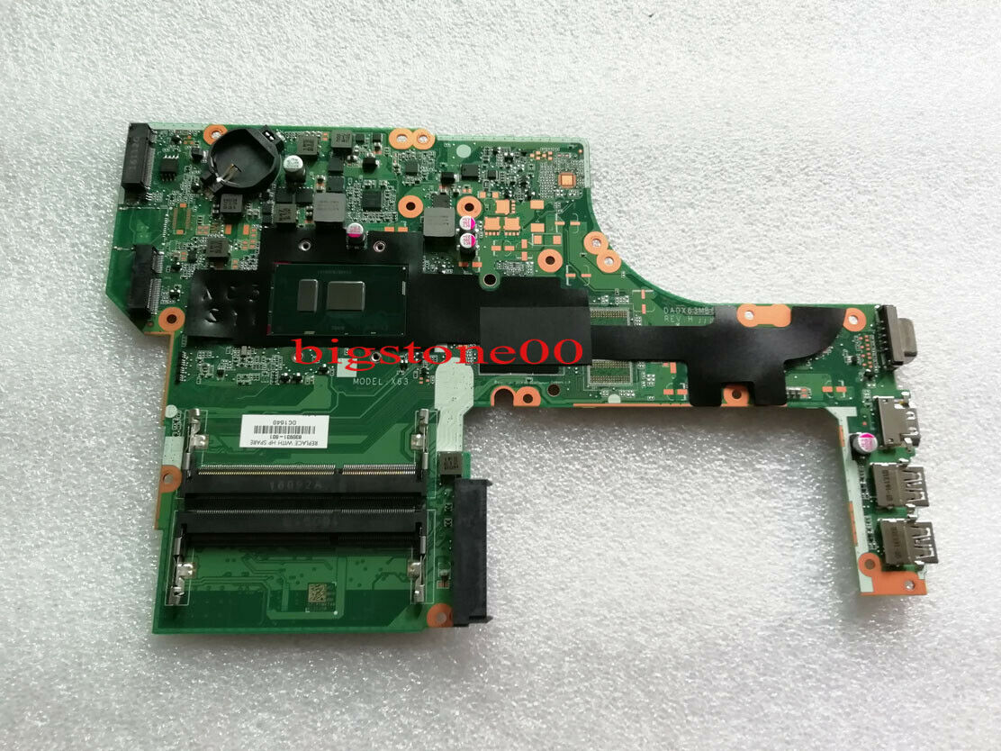 HP 450 G3 470 G3 15.6'' laptop 830931-601 Motherboard w/ i5-6200U Input/Output Ports: eSATA, Ethernet (RJ-45