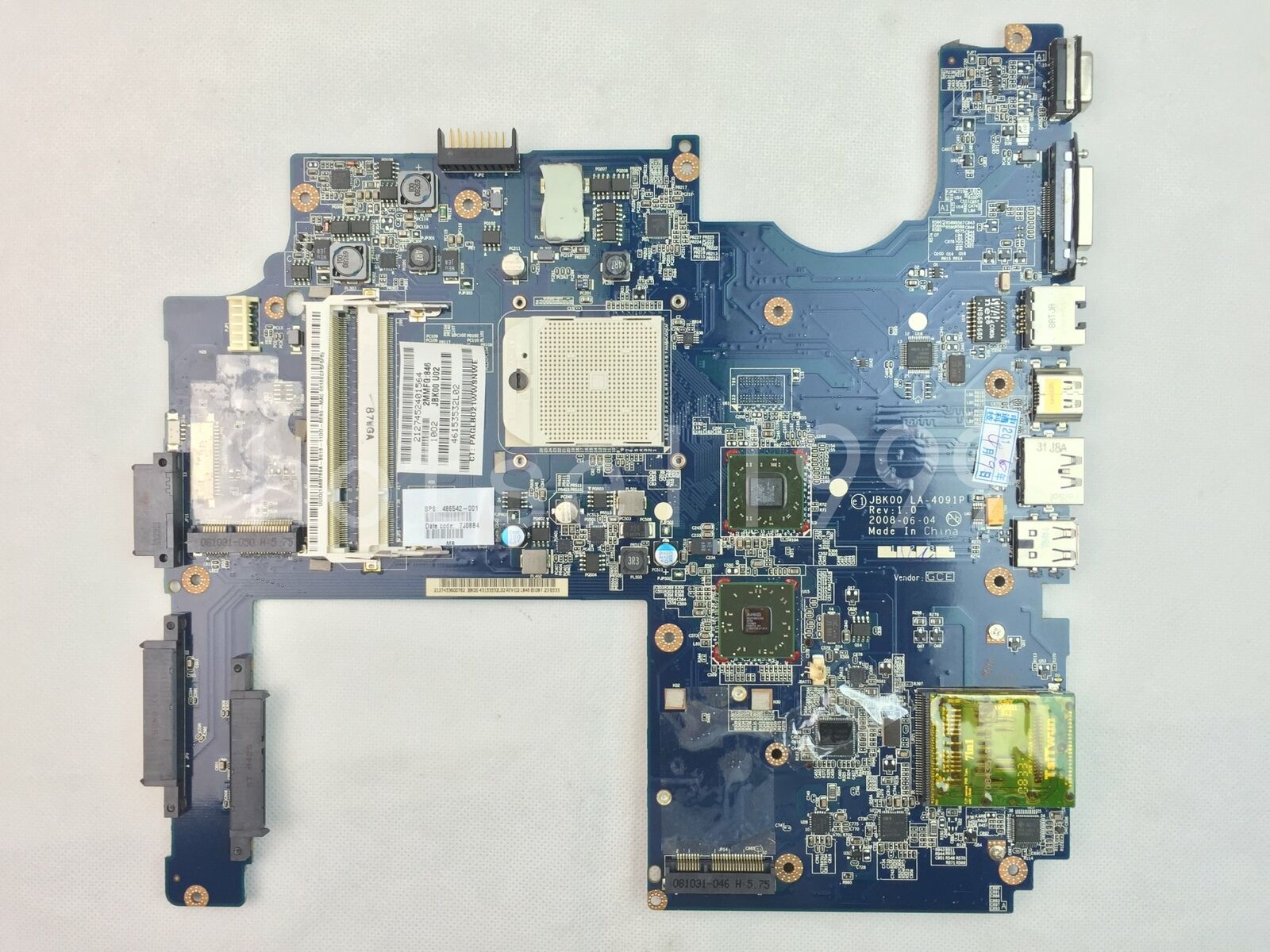 For HP DV7 DV7-1000 laptop motherboard LA-4091P ddr2 486542-001 100% test ok Brand: HP Number of Memory S