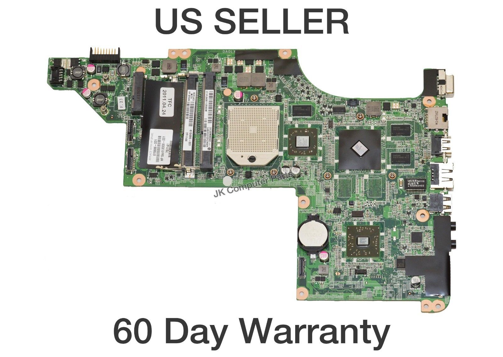 HP DV7-4000 AMD Laptop Motherboard s1 31LX8MB00A0 DA0LX8MB6D0 Part Numbers: 31LX8MB00A0 DA0LX8MB6D0 615686-