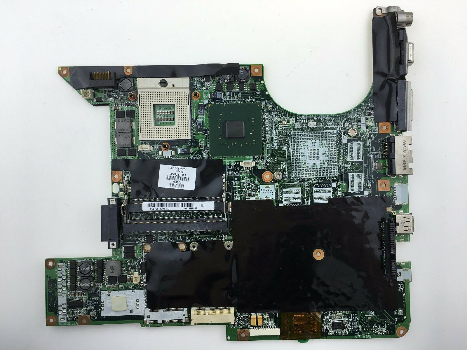 434724-001 Motherboard for HP DV6000 DV6700 series Laptop, Intel 945GM "A" Memory Type: See Description Com