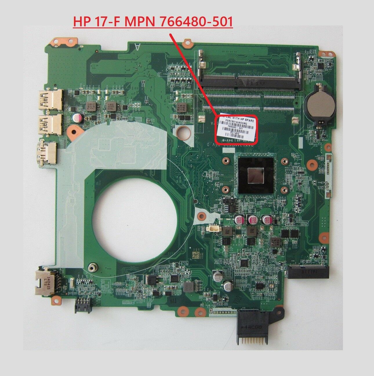 766480-001 766480-501 Intel N3530 Motherboard For HP 17-F Laptop, DAY12AMB6D0, A Compatible CPU Brand: Int