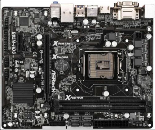 ASROCK B85M-HDS Motherboard LGA1150 Intel B85 DDR3 DVI VGA HDMI With I/O Compatible CPU Brand: Intel MPN: