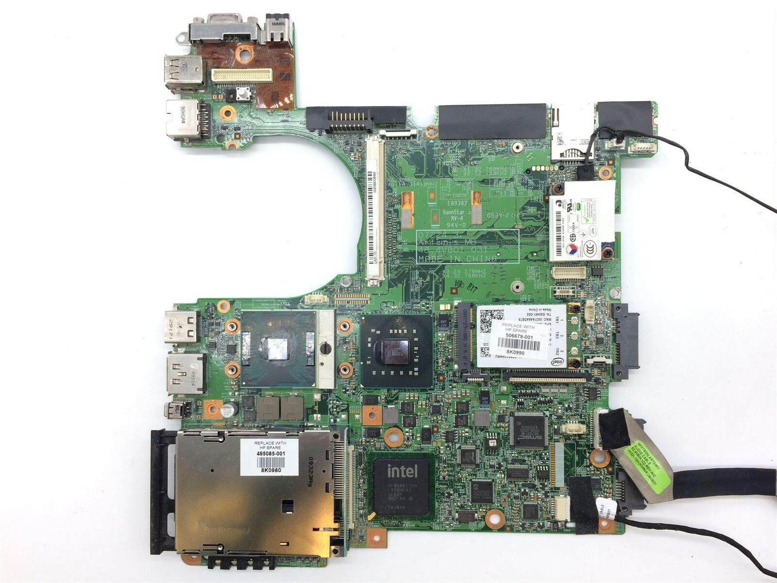 HP 8530w Motherboard 500907-001 + CPU Intel p8600 2.4ghz Marke: HP Modell: 8530w CPU Taktrate: 2.4ghz Herste