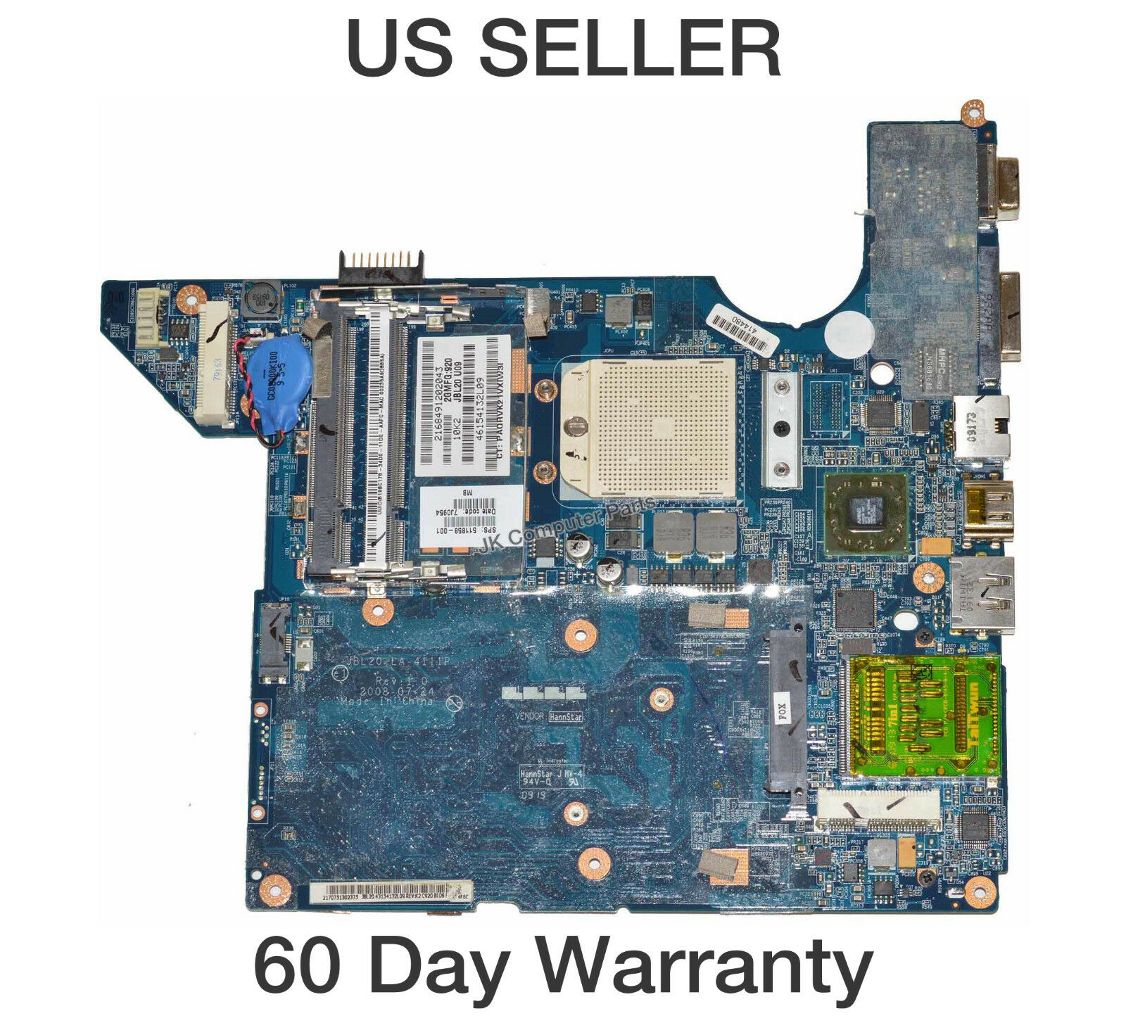 HP PAVILION DV4 LAPTOP MOTHERBOARD 511858-001 DV4-1217LA DV4-1412LA DV4-1413LA Brand: HP MPN: 511858-001 U