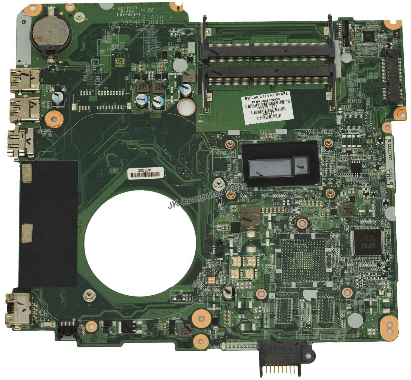 HP Pavilion 15-F010DX Laptop Motherboard i3-4010u CPU DA0U83MB6E0 This motherboard is pulled from a new, te