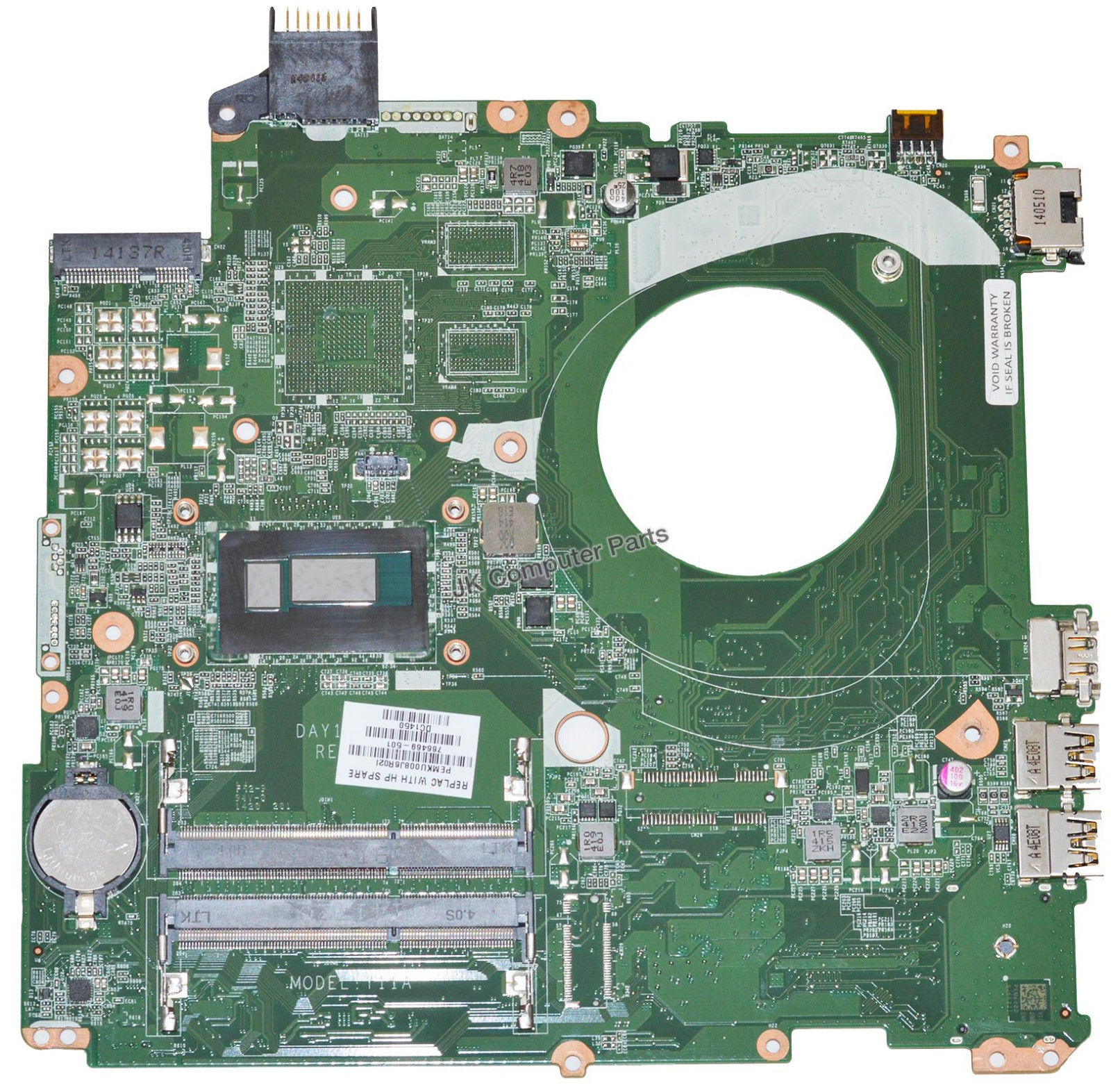 HP Pavilion 15-P Laptop Motherboard w/ Intel i5-4210U 1.7GHz CPU 766469-501 This listing is for a Direct Ge