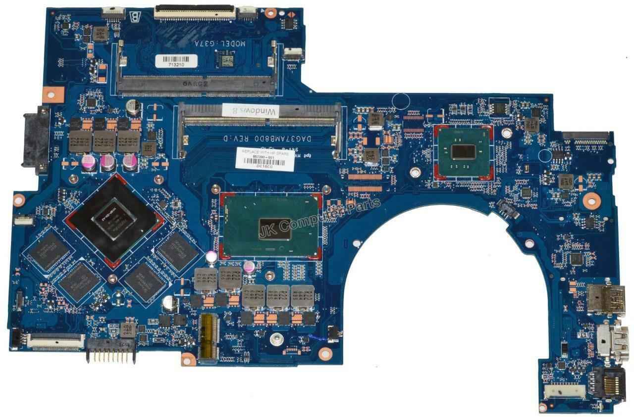 HP 17-AB Laptop Motherboard 960M/4GB w/ Intel i5-6300HQ 2.3GHz CPU DAG37AMB8D0 Integrated CPU: i5-6300HQ M