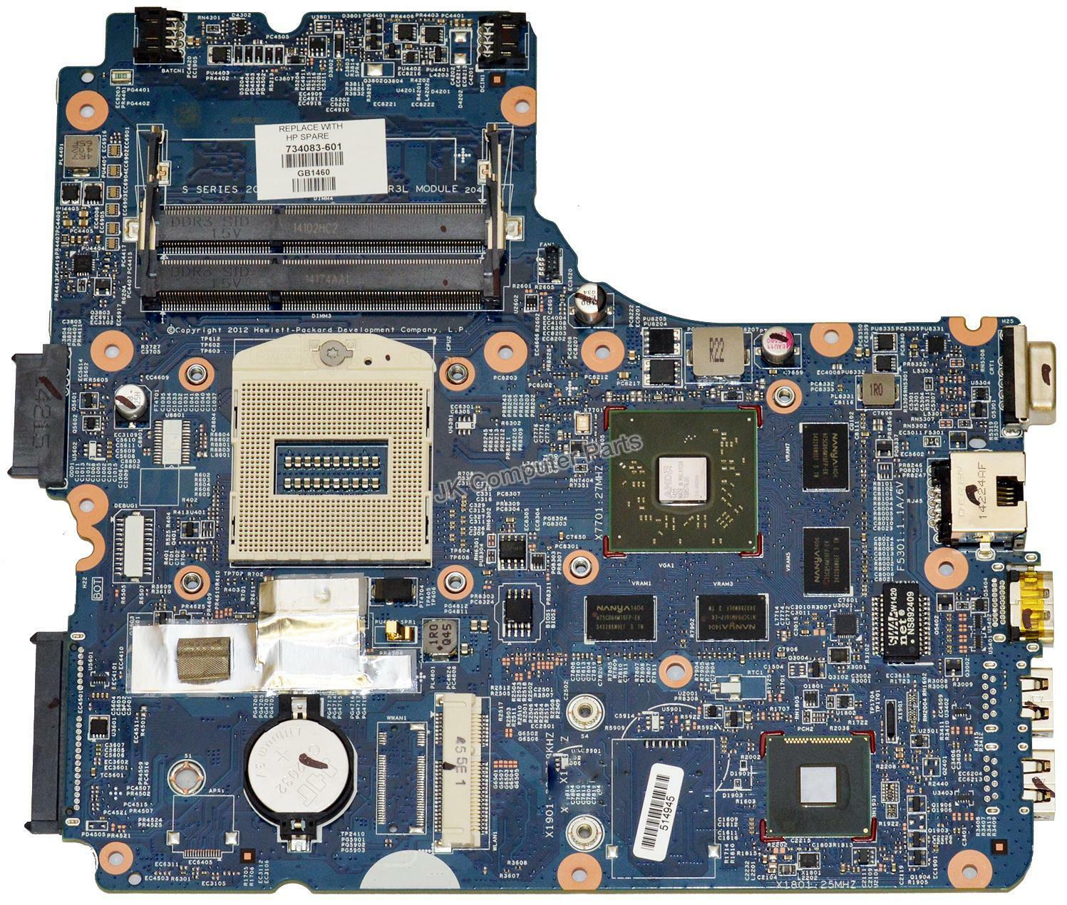 HP ProBook 450 Intel Laptop Motherboard s947 Rampage_MB 12241-1 734083-601 This motherboard is pulled from