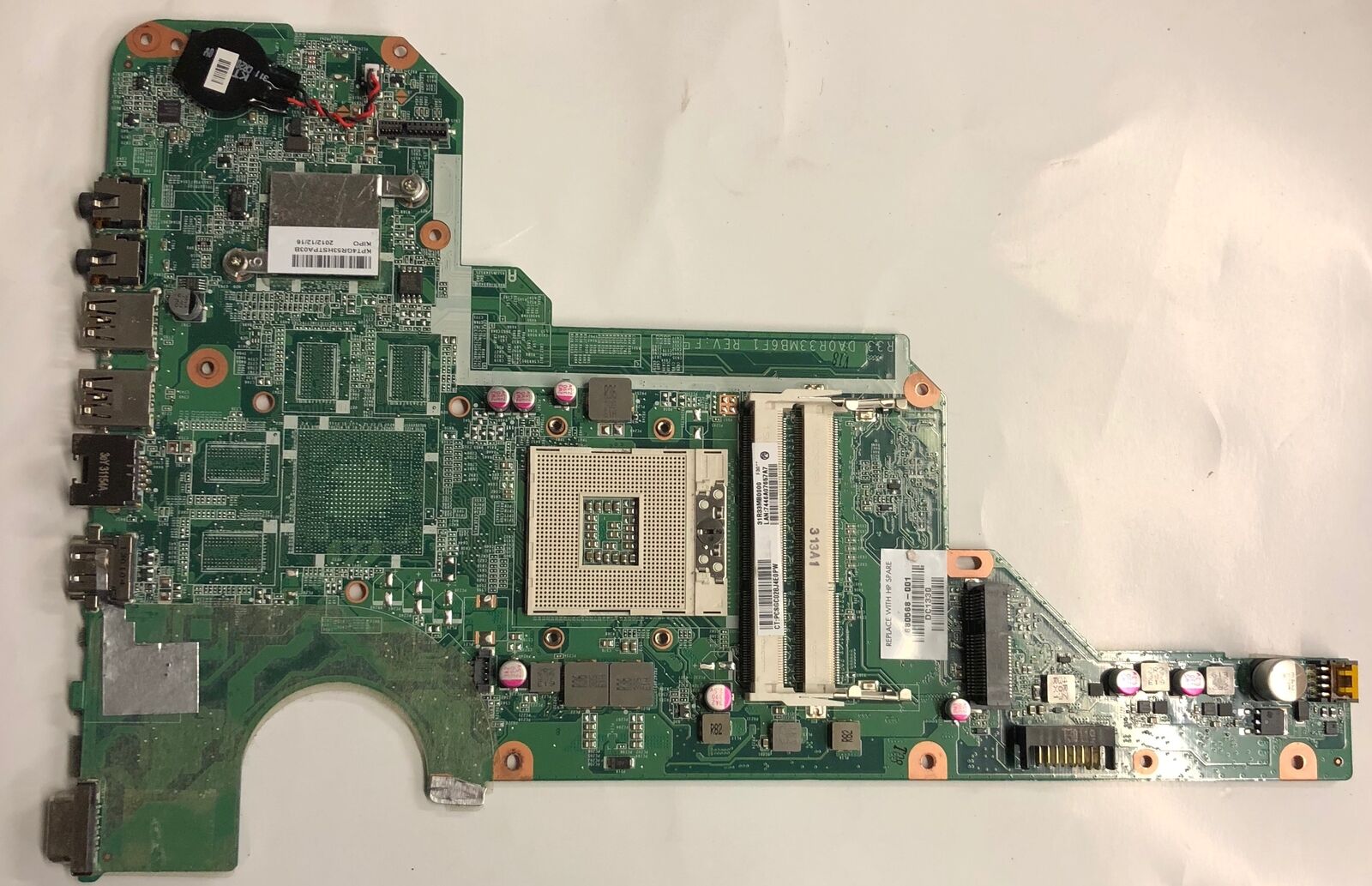 HP Pavilion G6 Notebook DA0R33MB6F1 Motherboard- 680568-001 Condition Note: Used HP Pavilion G6 Notebook Mo - Click Image to Close