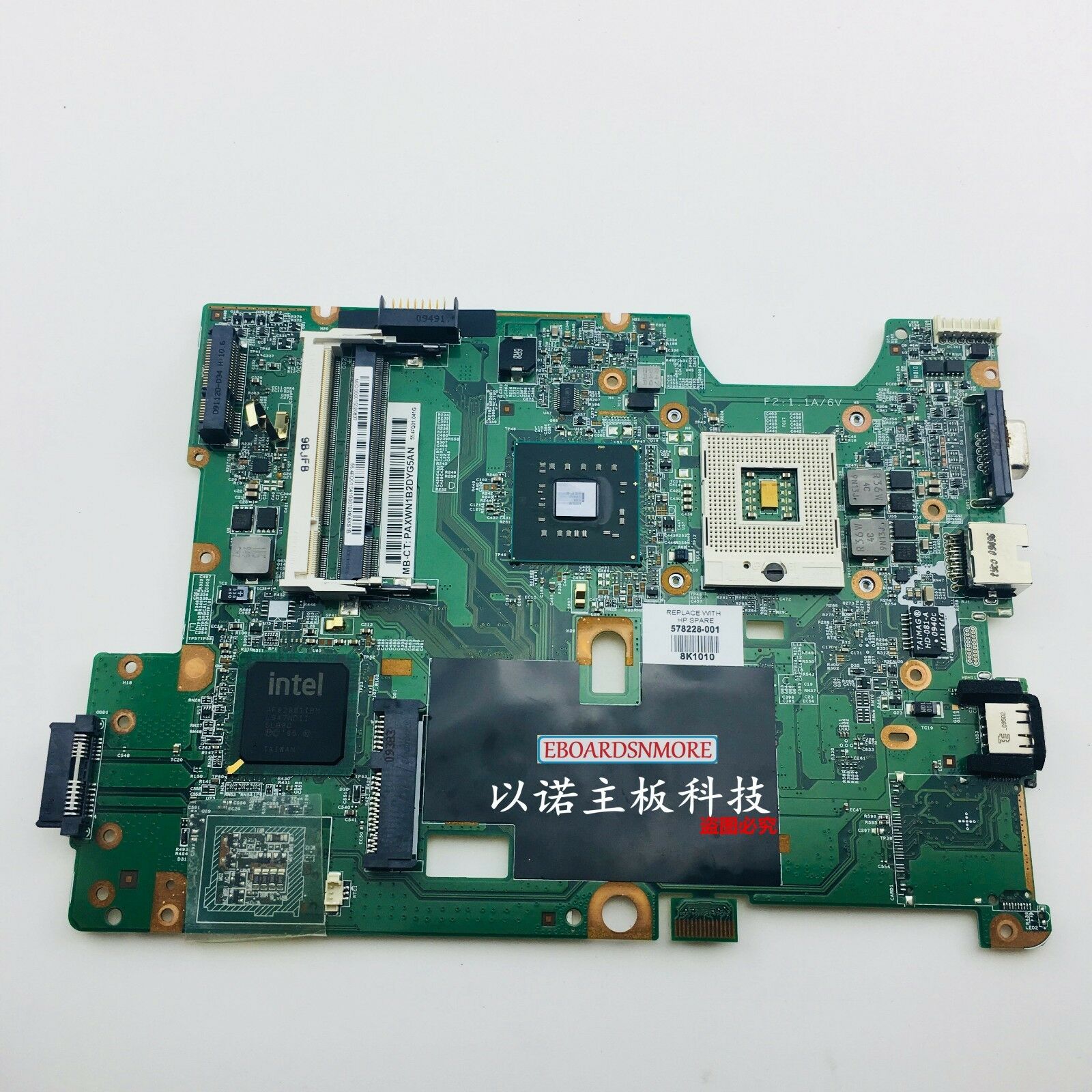 578999-001 48.4H501.041 HP Compaq G50 CQ50 CQ60 G60 laptop motherboard DDR2 Compatible CPU Brand: Intel GM4