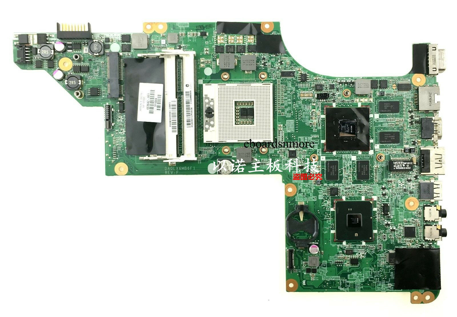 603642-001 Intel HM55 Motherboard for HP DV6-3000 laptop, HDMI, ATI 5650, DDR3, DA0LX6MB6F1 RE: F Intel I-ser