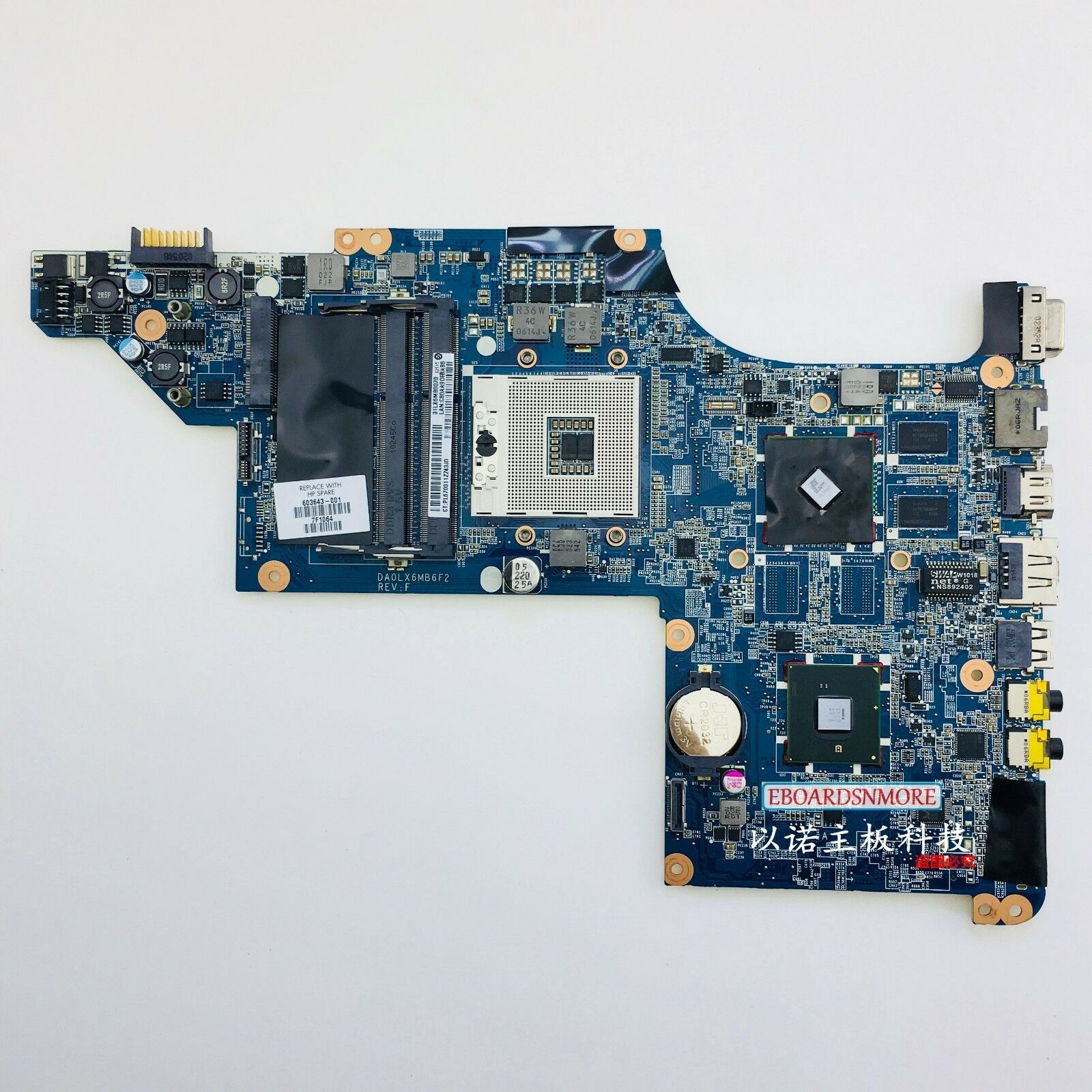 603643-001 for HP DV6 DV6-3000 laptop motherboard,ATI 216-0774007,DA0LX6MB6F2 Compatible CPU Brand: Intel i-