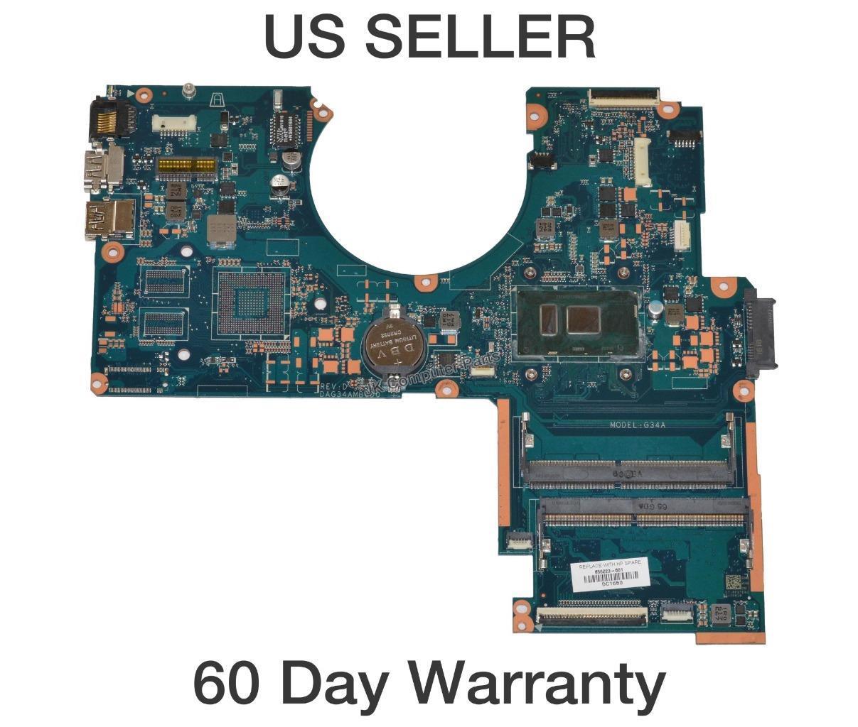 HP 15-AU Laptop Motherboard w/ i7-6500U 2.5GHz CPU 856223-601 Brand: HP Compatible CPU Brand: Intel For Mo - Click Image to Close