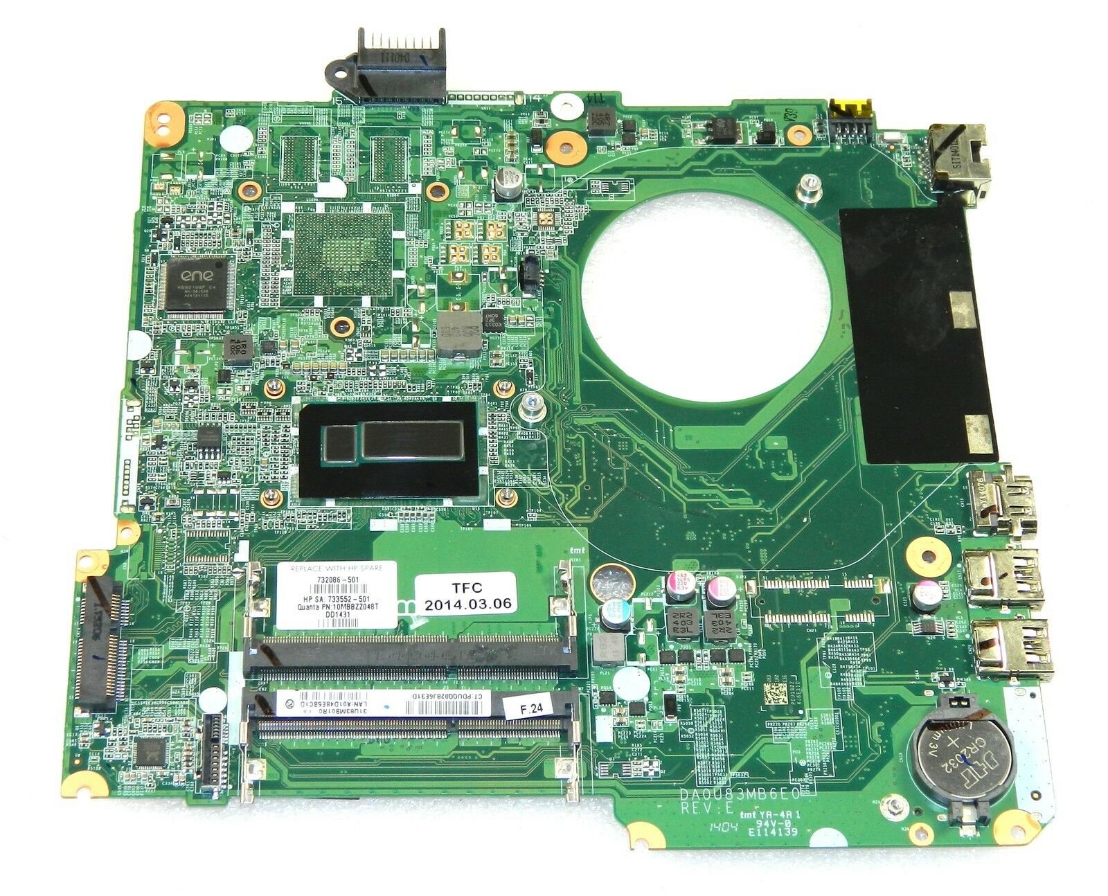 HP PAVILION 15-N SERIES LAPTOP MOTHERBOARD WITH i5-4200U CPU 732086-501 (MB7) Compatible CPU Brand: Intel