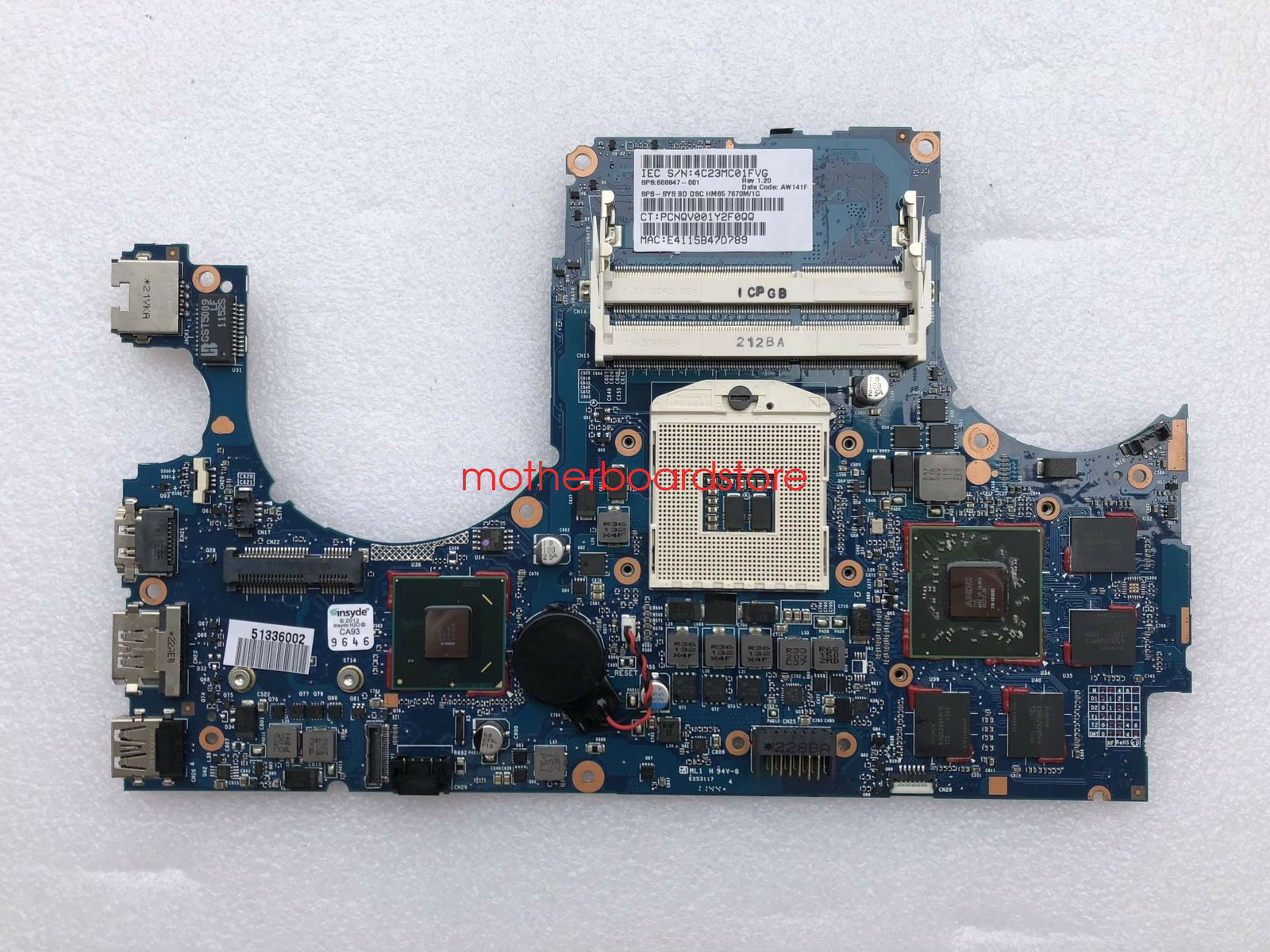 HP Envy 15 15-3000 15T-3000 Intel HM65 7670M/1G Motherboard 668847-001 Test Good Brand: HP Number of Memor