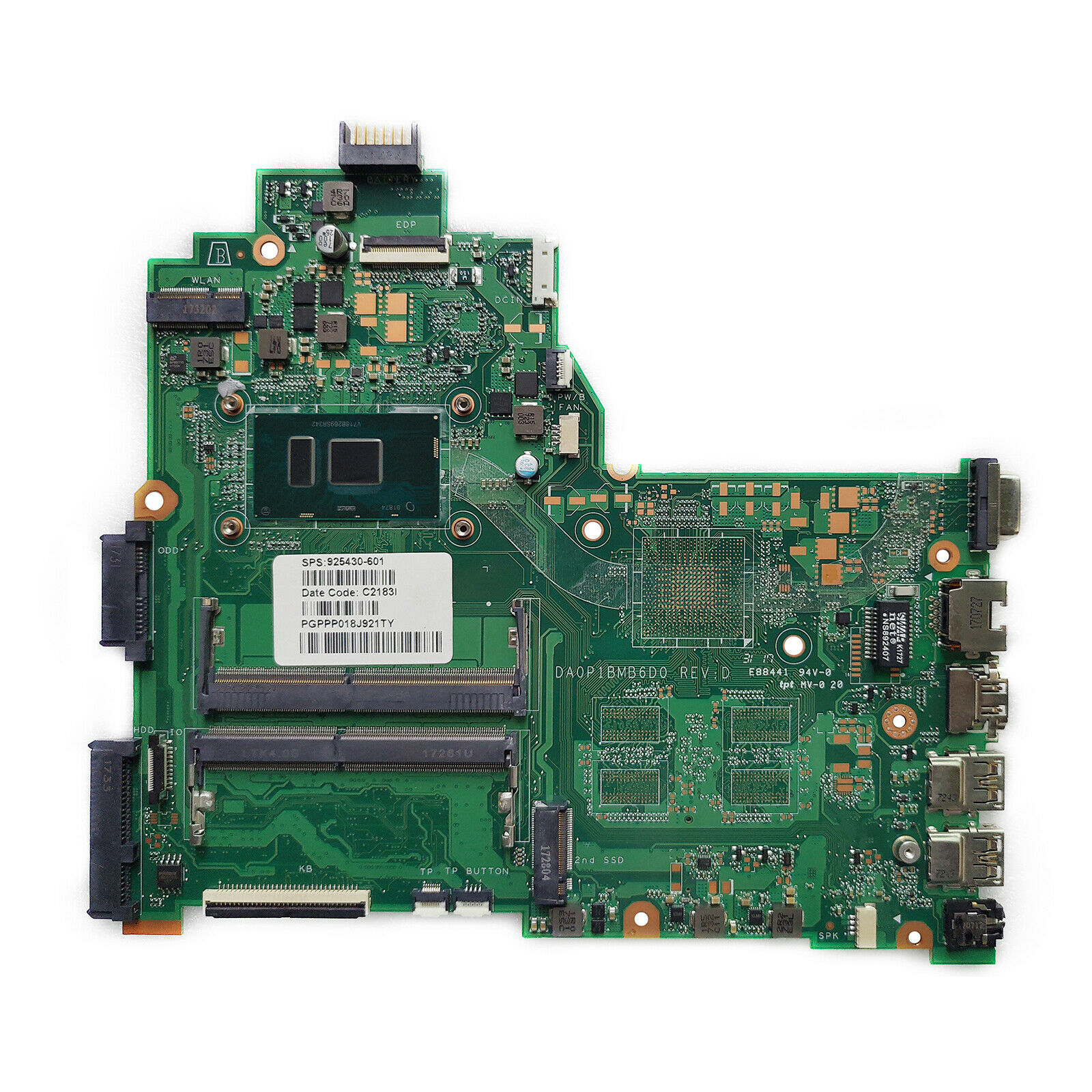 FOR HP TPN-Q168 240 G6 Motherboard Tested DA0P1BMB6D0 925430-601 Motherboard Brand: hp UPC: Does not appl
