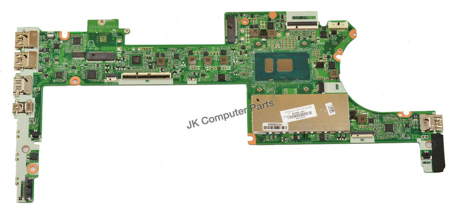 HP Spectre X360 13-41 Laptop Motherboard 8GB w/ i7-6500U 2.5GHz CPU DAY0DDMBAE0 This motherboard is pulled