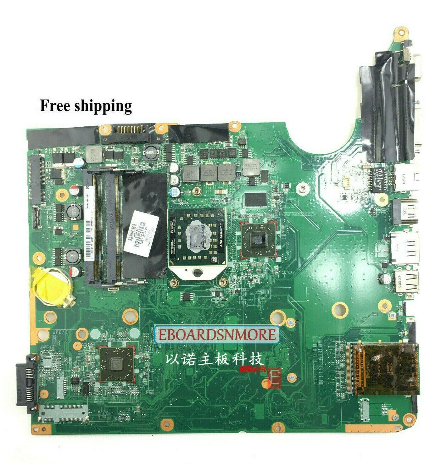 571186-001 AMD MOTHERBOARD for HP PAVILION DV6-2000 -2100 Laptop, ATI HD4250 A Compatible CPU Brand: AMD Me