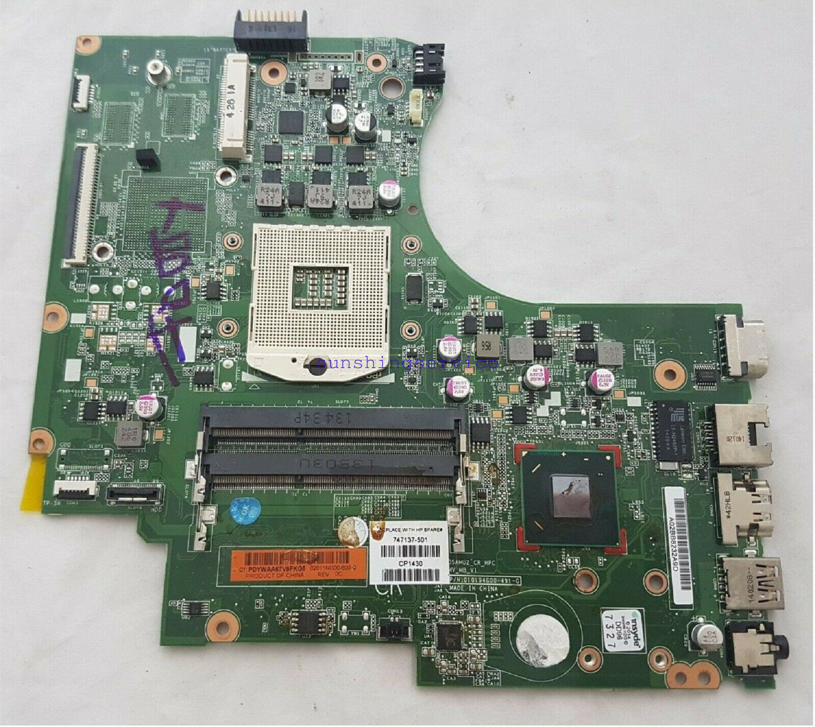 HP 14-D 15-D 250 G2 Intel HM76 motherboard 747137-001 747137-501 747137-601 Test Brand: HP Number of Memor